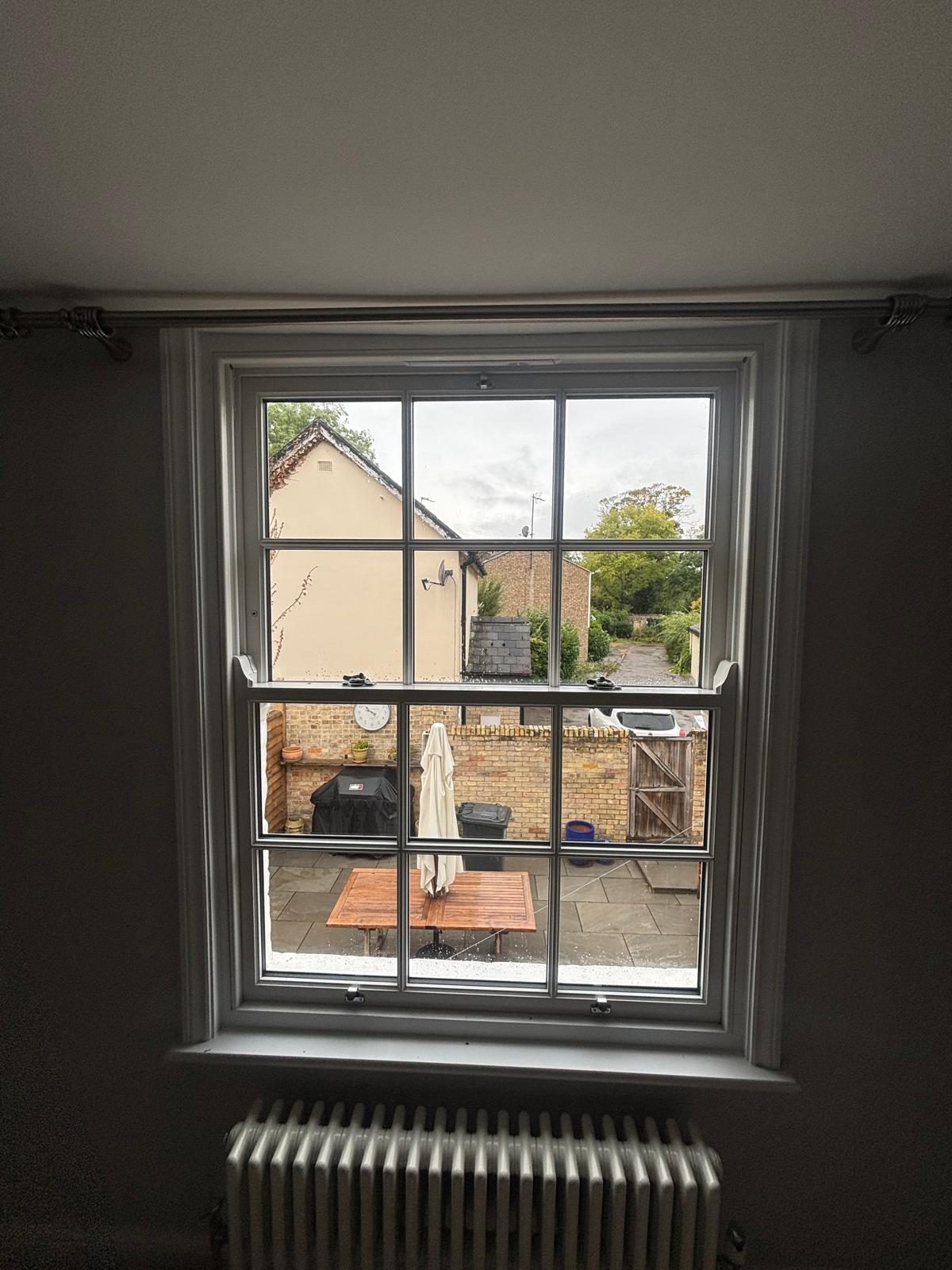 Recently completed window installation