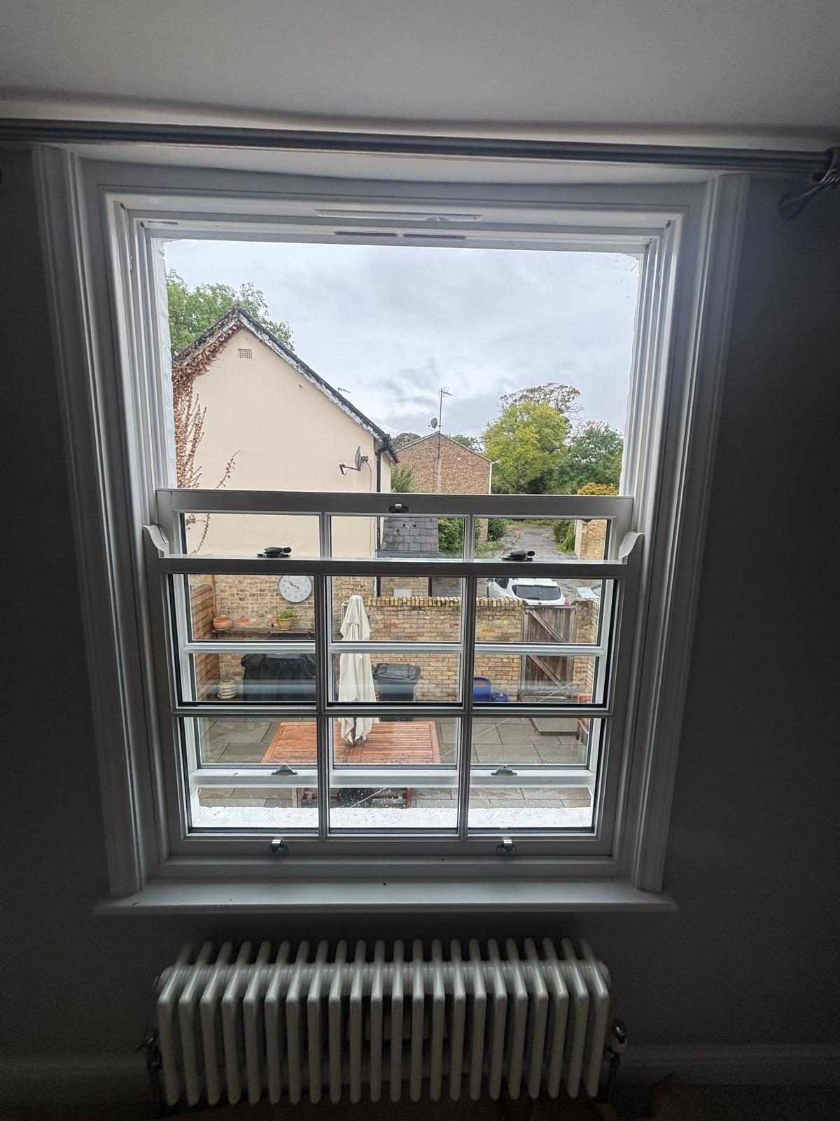 Recently completed window installation